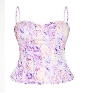 Plus Lilac Structured Corset Top